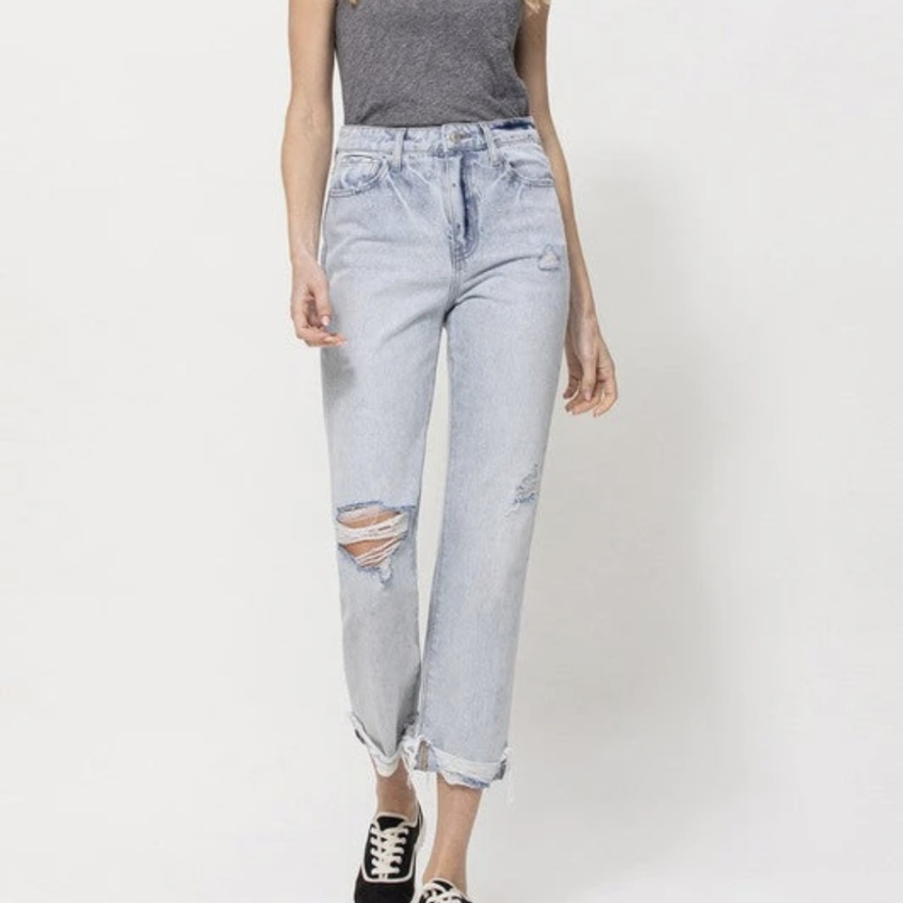 FLYING MONKEY Destroyed Raw Hem Jeans ~ NWOT